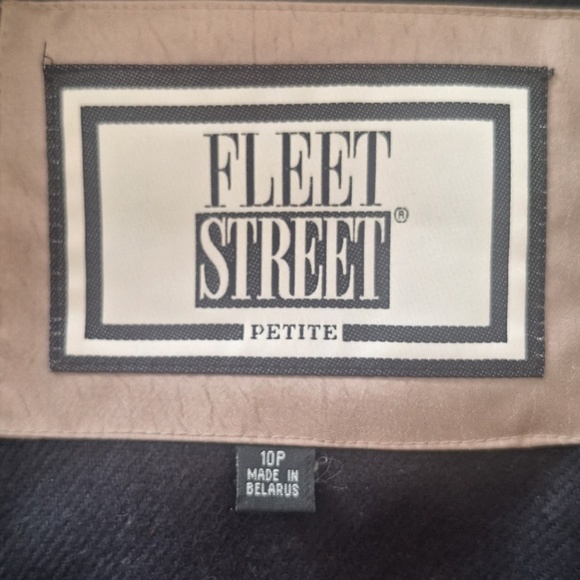 Fleet Street Petite Khaki Trench Coat Women’s 10P Water Resistant Overcoat Retro - Picture 8 of 10